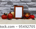 Thanksgiving, Halloween holiday poster design. 95492705