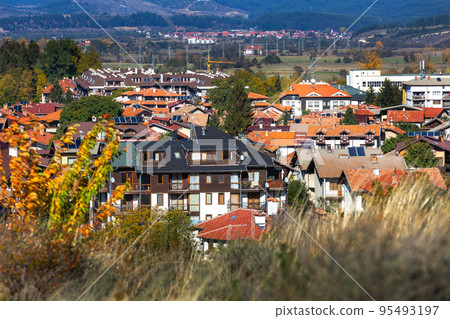 Bansko, Bulgaria, old town autumn panorama 95493197