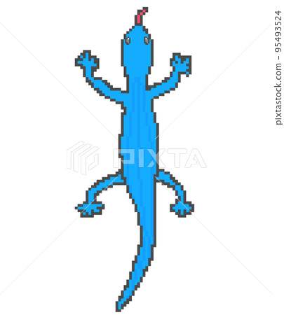 Lizard _ dot picture (blue) 95493524