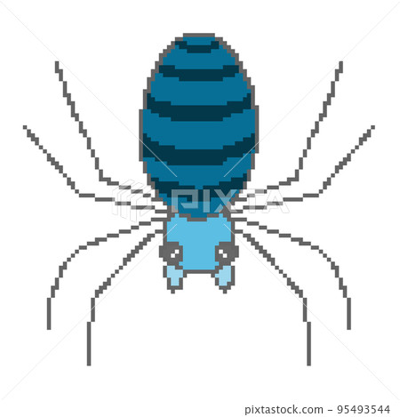 Spider _ dot picture (blue) 95493544