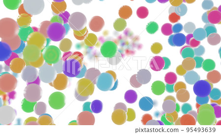 CG particles Many colorful balls CG particles Many colorful balls 95493639