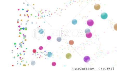 CG particles Many colorful balls 95493641