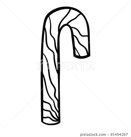 Isolated Christmas Candy Cane Illustration 95494267