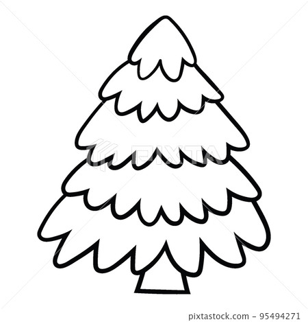 Decorated christmas trees Illustration Decorated christmas trees Illustration 95494271