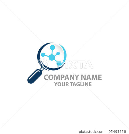 Dna search icon logo design inspiration. Biological template icon 95495356