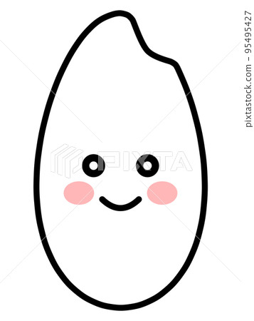 微笑的米粒插圖素材 95495427