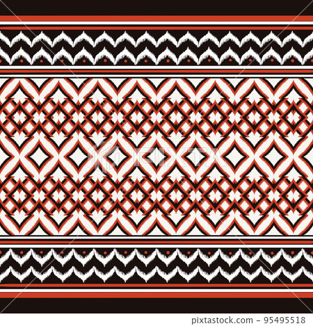 Geometric ethnic pattern design for background or wallpaper clothing wrapping Batik fabric illustration embroidery style. 95495518