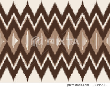 Geometric ethnic pattern design for background or wallpaper clothing wrapping Batik fabric illustration embroidery style. 95495519