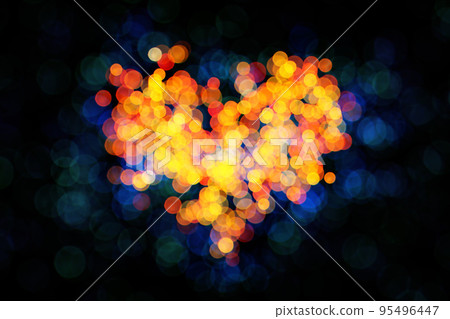 Night city street lights bokeh background Night city street lights bokeh background 95496447