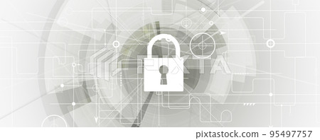 Cybersecurity and information or network protection. Future technology web services for business and internet project 95497757