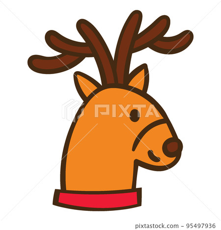 Isolated Christmas Reindeer Illustration Isolated Christmas Reindeer Illustration 95497936
