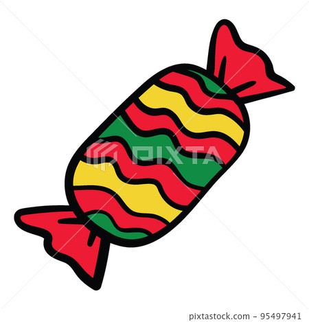 Isolated Christmas Sweet Toffy Illustration 95497941