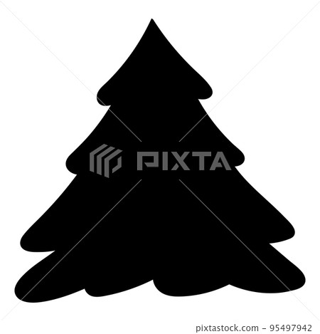 Decorated christmas trees Illustration 95497942
