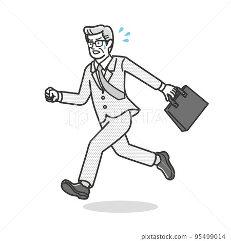 Elderly man in a running suit Elderly man in a running suit 95499014