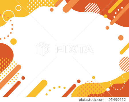 pop autumn orange memphis frame background pop autumn orange memphis frame background 95499632