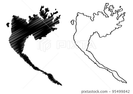 Meganisi island (Hellenic Republic, Greece, Greek, Ionian Islands) map vector illustration, scribble sketch Meganisi map Meganisi island (Hellenic Republic, Greece, Greek, Ionian Islands) map vector illustration, scribble sketch Meganisi map 95499842