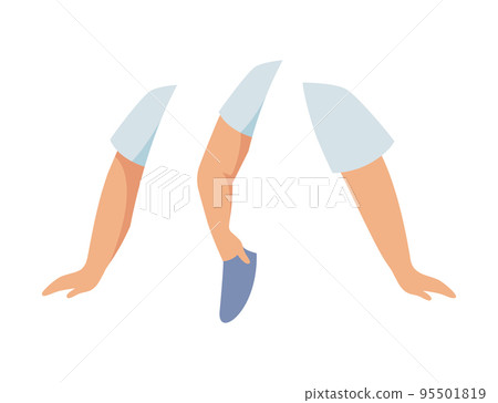 Little Kid Arms and Hand Constructor in Sleeve Vector Set 95501819