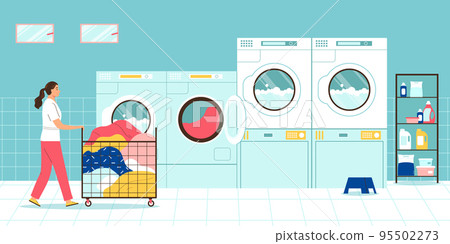 Laundry Flat Illustration 95502273