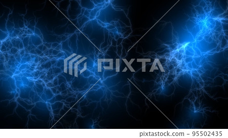 CG image of electricity discharging Blue CG image of electricity discharging Blue 95502435