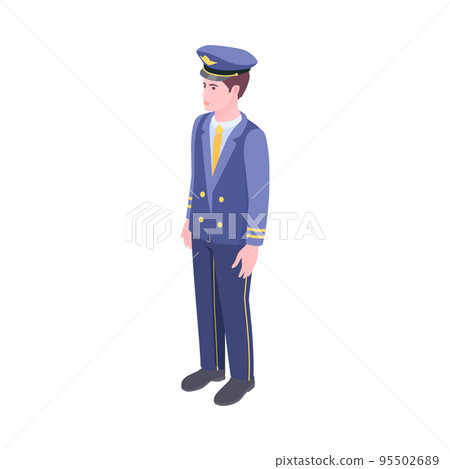 Pilot Isometric Illustration 95502689
