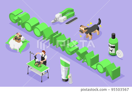 Grooming Salon Text Composition Grooming Salon Text Composition 95503567