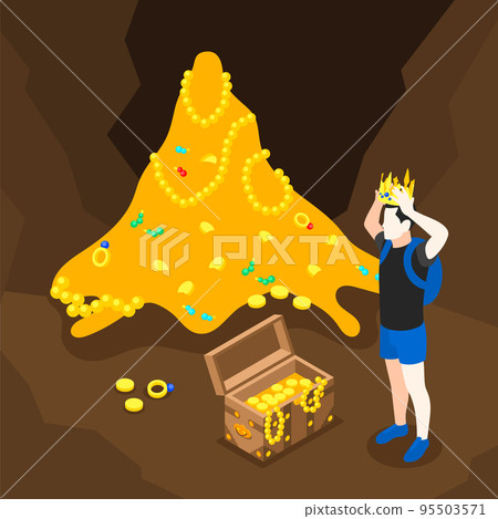 Treasure Pile Isometric Composition Treasure Pile Isometric Composition 95503571