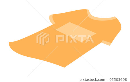 Yellow T-shirt isolated on white background. Designer fashion garment vector illustration Yellow T-shirt isolated on white background. Designer fashion garment vector illustration 95503698