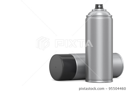 Cans of spray paint isolated on white background. Spray bottle and dispenser Cans of spray paint isolated on white background. Spray bottle and dispenser 95504460
