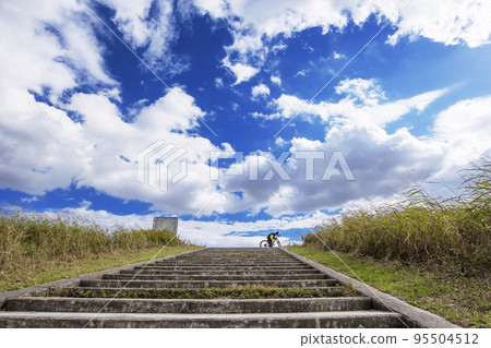 Touring cycling bicycle outdoor image material Touring cycling bicycle outdoor image material 95504512