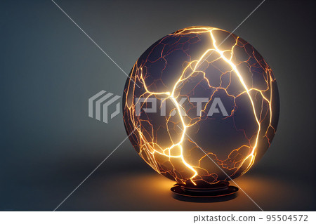 Lens Orb. Electric energy flash sphere, pain nerve impulse. Light Painted Orb. Lens Orb. Electric energy flash sphere, pain nerve impulse. Light Painted Orb. 95504572