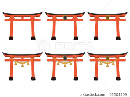 紅色牌坊插圖集 95505299