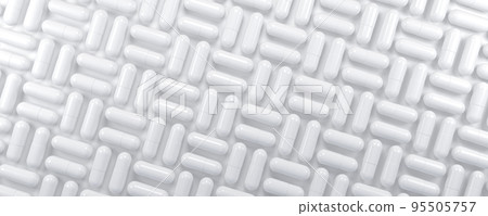 Medicines pills capsules geometric pattern background. 3d illustration 95505757