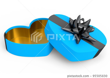 Gift boxes heart shaped with ribbon and bow isolated on white background. Gift boxes heart shaped with ribbon and bow isolated on white background. 95505830
