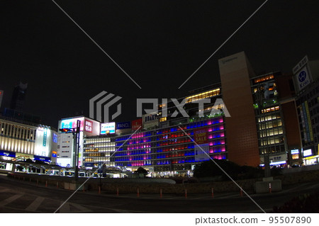 Shinjuku Station West Exit Night view in 2022 2 Shinjuku Station West Exit Night view in 2022 2 95507890