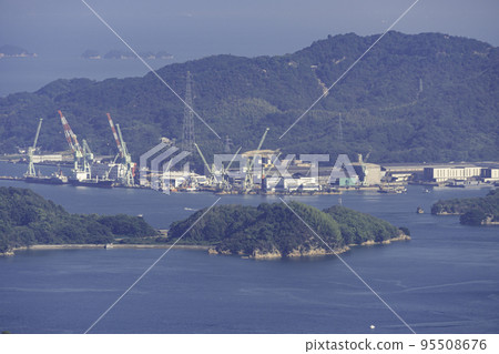 Mihara View from Fudekageyama Observation Plaza Innoshima Sanwa Dock Mihara City, Hiroshima Prefecture Mihara View from Fudekageyama Observation Plaza Innoshima Sanwa Dock Mihara City, Hiroshima Prefecture 95508676
