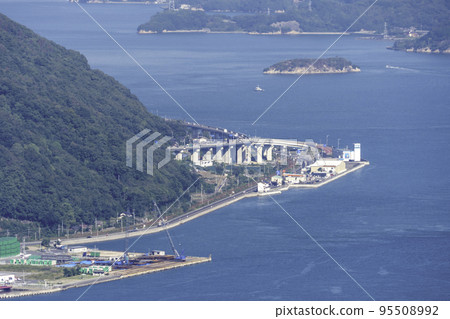 三原：廣島縣三原市糸崎8丁目十字路口Fudekageyama展望廣場的景色 95508992