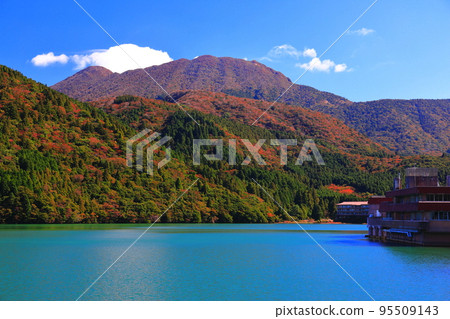 [長崎縣]晴朗的紅葉鴛鴦池（雲仙溫泉） 95509143