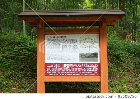 與東丹澤七澤溫泉旅遊地圖一起建造的七澤城遺址說明牌 與東丹澤七澤溫泉旅遊地圖一起建造的七澤城遺址說明牌 95509756