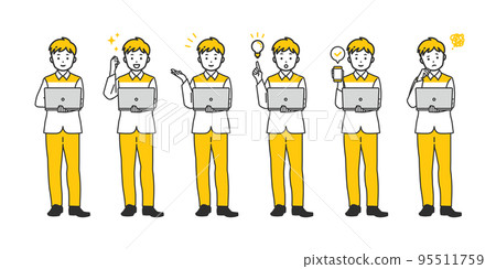 A set of simple touch elementary school boys who operate laptops A set of simple touch elementary school boys who operate laptops 95511759
