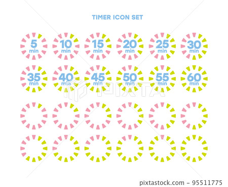 Simple timer icon Clock display illustration Time measurement Simple timer icon Clock display illustration Time measurement 95511775