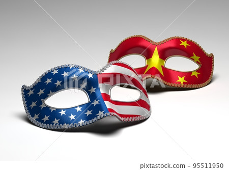 美國面具和中國面具 美國面具和中國面具 95511950