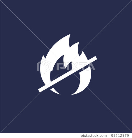 Flame retardant icon, vector sign 95512579