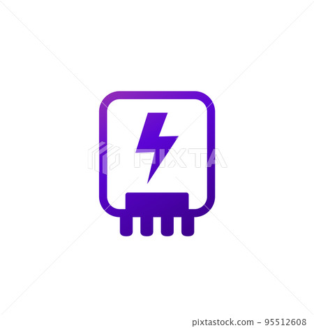 electric power control box icon on white 95512608
