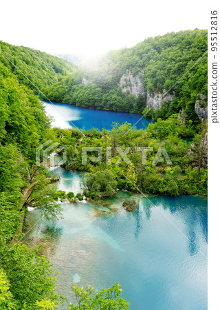 Lakes of The Plitvice Lakes National Park in Croatia 95512816