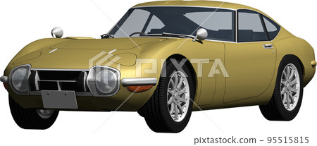 懷舊豐田 2000GT 汽車圖像,具有透明背景的摳圖圖像插圖 懷舊豐田 2000GT 汽車圖像,具有透明背景的摳圖圖像插圖 95515815