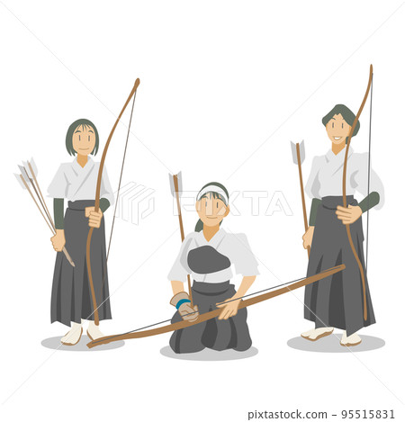 練習射箭的女性 95515831