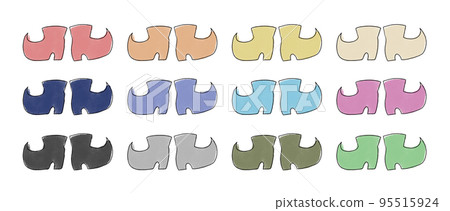 Illustration set of short boots Illustration set of short boots 95515924