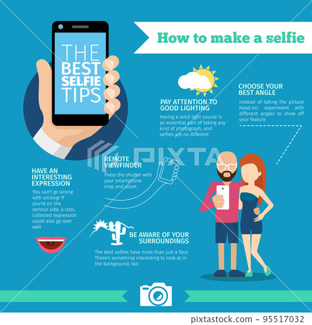 The best selfie tips. How to make. Infographic and instruction 95517032