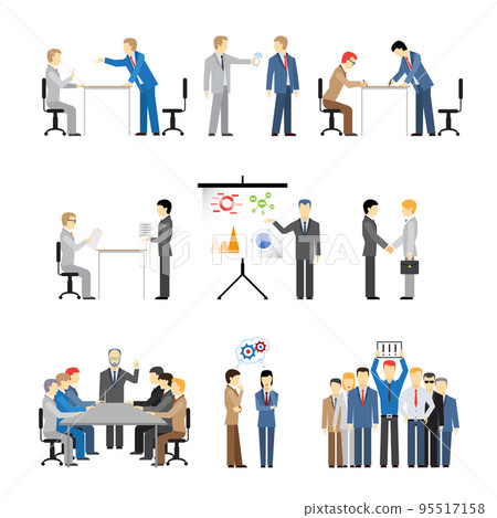 business peoples in different poses 95517158