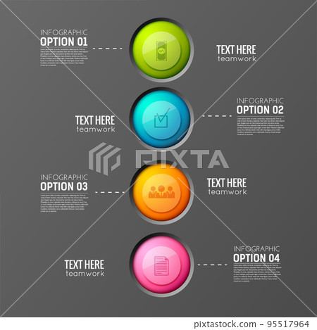 Round Buttons Teamwork Background - Stock Illustration [95517964] - PIXTA